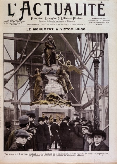 Innvielse av monumentet til Victor Hugo av Barrias, Paris, 17. januar av Félix Joseph Barrias