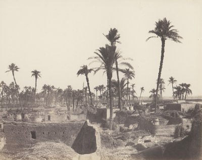 Abaziz, Interiør i en arabisk landsby, 1851-52, trykt 1853-54. av Félix Teynard