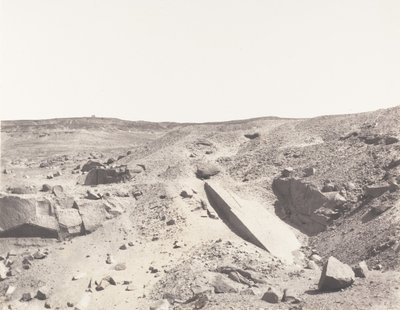 Aswan Syene, Granite Quarries - Old Extraction System, 1851-52, trykt 1853-54. av Félix Teynard