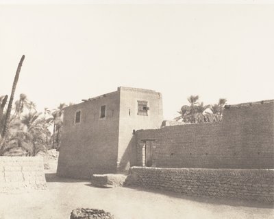 Deir, Carrefour et Habitation Particulière, 1851-52, trykt 1853-54. av Félix Teynard