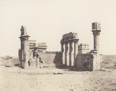 Erment Hermonthis, Vue Générale des Ruines -Temple et Mammisi, 1851-52, trykt 1853-54. av Félix Teynard