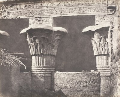 Esneh Latopolis, Construction Ensablée - Architrave, Futs, et Chapit..., 1851-52, trykt 1853-54. av Félix Teynard