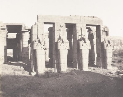 Gournah Thebes, Palais Dit le Memnonium, 1851-52, trykt 1853-54. av Félix Teynard