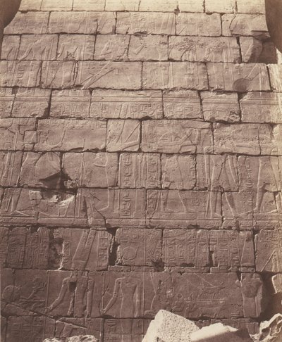 Karnak Theben, Palace - Hypostyle Hall - Decoration of the Int..., 1851-52, trykt 1853-54. av Félix Teynard