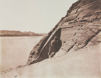 Store Speos - Utsikt tatt fra sandskråningen (Temple of Ramesses II), Abu Simbel av Félix Teynard
