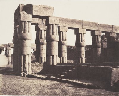 Louksor Theben, senere konstruksjon - Gallerier - Paralleller, 1851-52. av Félix Teynard