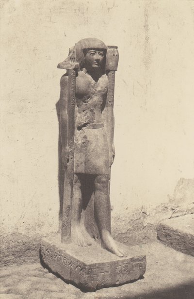 Syout Lycopolis, Statue som tilhører doktor Cuny, 1851-52, trykt 1853-54. av Félix Teynard