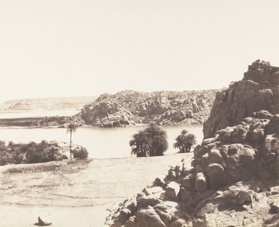 Tâfah, Granite Rocks on the Banks of the Nile, 1851-52, trykt 1853-54. av Félix Teynard