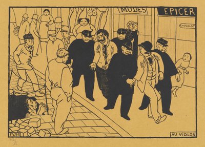 Au Violon Off to the Jug, 1893. av Félix Vallotton