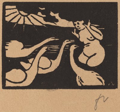 Bader med svaner av Félix Vallotton
