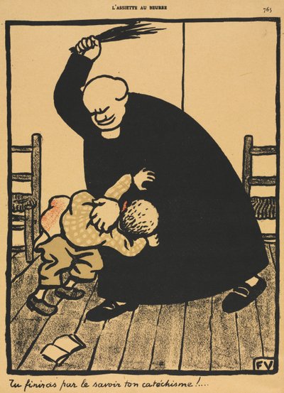 Forbrytelser og straff VIII, 765: Du vil lære... av Félix Vallotton