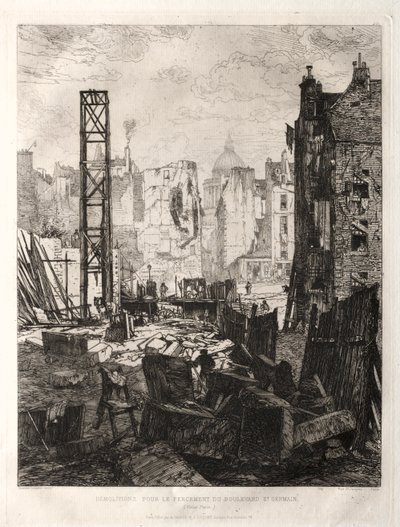 Riving for asfaltering av Boulevard St. Germain av Félix Vallotton