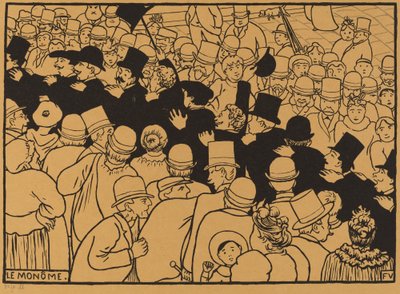 Le Monôme (paradere gjennom gatene i én fil) av Félix Vallotton