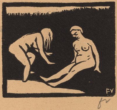 Forlate vannet (La sortie du bain) av Félix Vallotton