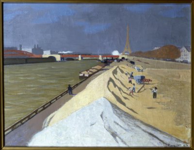 Haug med hvit sand (bredden av Seinen) av Félix Vallotton