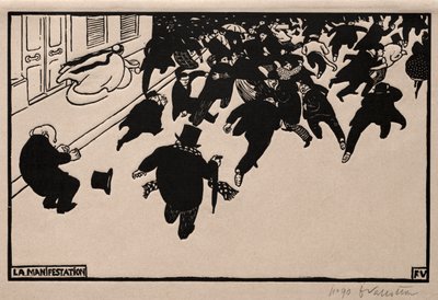 Protesten av Félix Vallotton