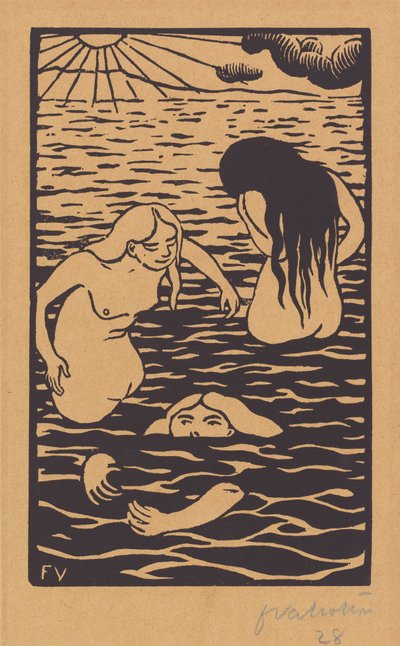 Tre badende av Félix Vallotton