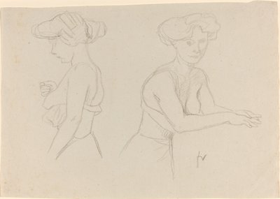 To studier av en kvinne som kler seg av Félix Vallotton