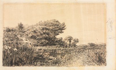 Edge of Marsh ved Couronne, 1863. av Félix Ziem