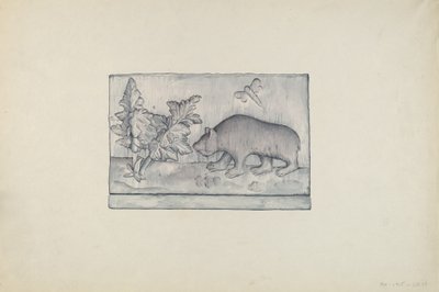 Relieffpanel av bjørn av Flora Merchant