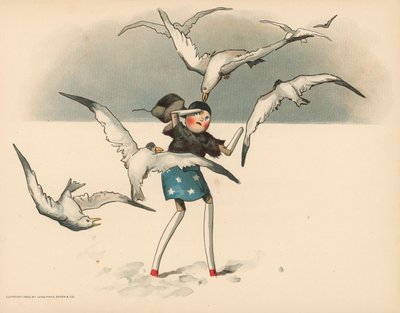 Illustrasjon for The Golliwoggs Polar Adventures av Florence K. Upton