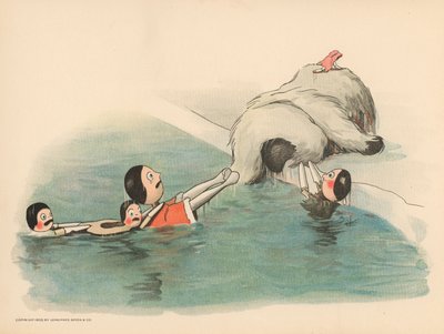Illustrasjon for The Golliwoggs Polar Adventures av Florence K. Upton