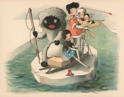 Illustrasjon for The Golliwoggs Polar Adventures av Florence K. Upton