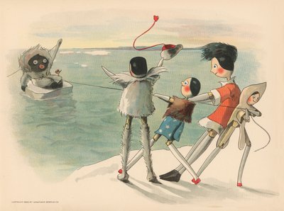 Illustrasjon for The Golliwoggs Polar Adventures av Florence K. Upton
