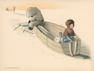 Illustrasjon for The Golliwoggs Polar Adventures av Florence K. Upton