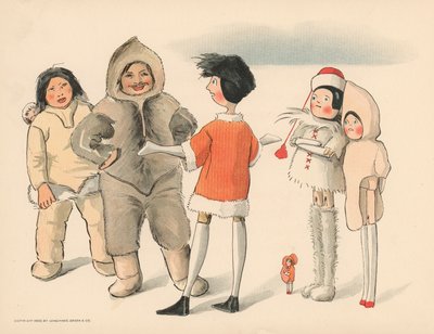 Illustrasjon for The Golliwoggs Polar Adventures av Florence K. Upton