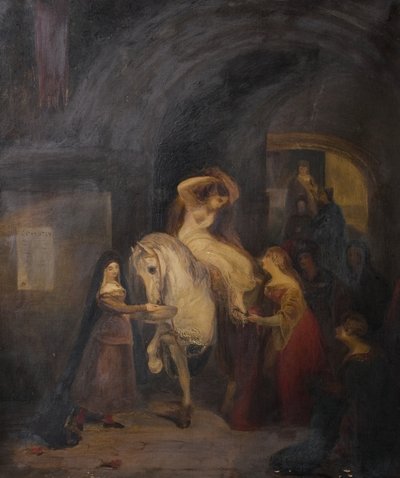Lady Godiva (etter G. Jones), tidlig på 1900-tallet (olje på lerret) av Florence Weston