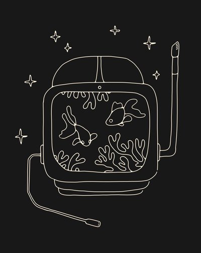 Astronauthjelm i vann av Florent Bodart