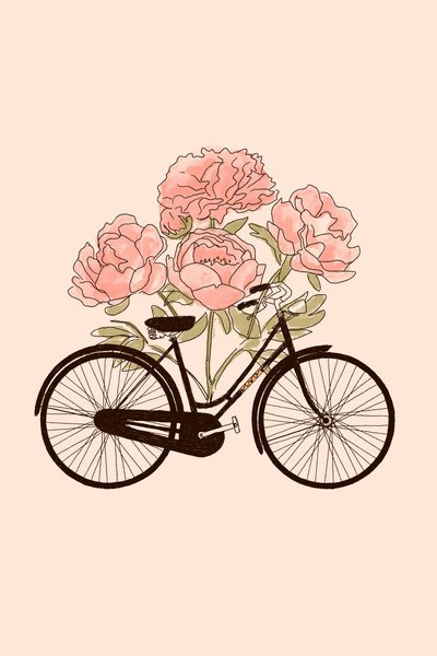 Sykkel og blomst: Paris, 2022 (digital) av Florent Bodart