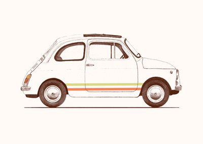 Cinquecento, 2023 (blyant og digital) av Florent Bodart