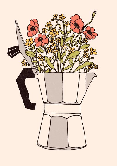 Moka Flowers, 2019 (digital) av Florent Bodart