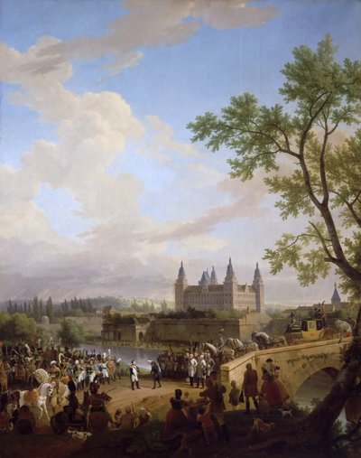 Møte mellom Napoleon og baron Karl von Dalberg i Aschaffenburg 2. oktober 1806 av Florent Fidèle Constant Bourgeois du Castelet