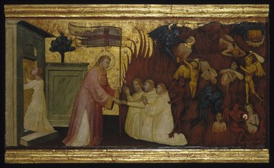 Saint Lawrence frigjør sjeler fra skjærsilden av Florentine Lorenzo di Niccolò Italian