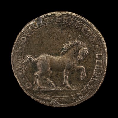 Horse Pawing the Earth, ca. 1545 (støpt ikke-sterling sølv) (revers av 6240388) av Florentine School