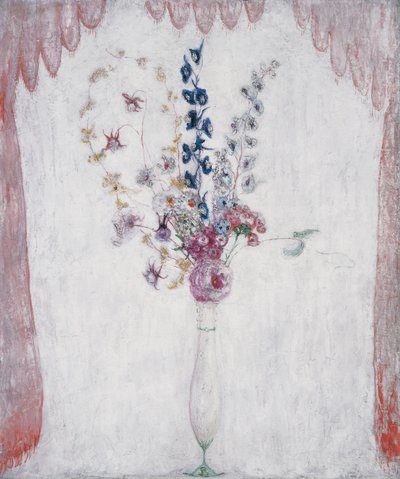 Delphinums and Columbine, ca. 1923 (olje på lerret) av Florine Stettheimer