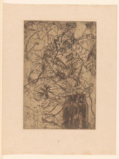 blomstervase Nasturtiums (original tittel) av Floris Verster