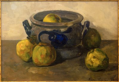 Steintøygryte med epler av Floris Verster