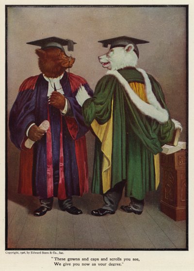 Disse kjolene og capsene og rullene du ser, gir vi deg nå som din grad av Floyd V. Campbell