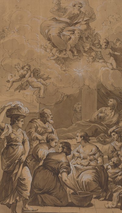 Jomfruens fødsel av Follower of Francesco Fontebasso