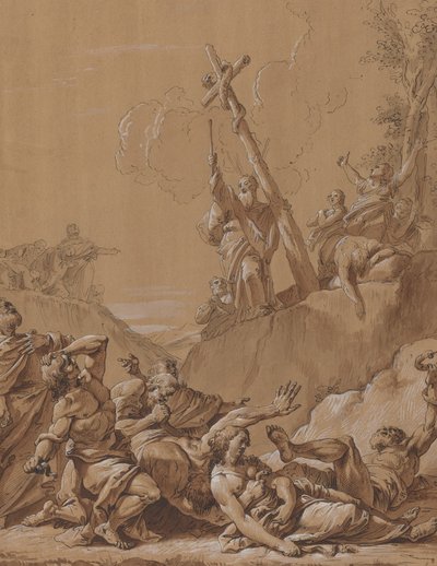 Moses og den skamløse slangen av Follower of Francesco Fontebasso