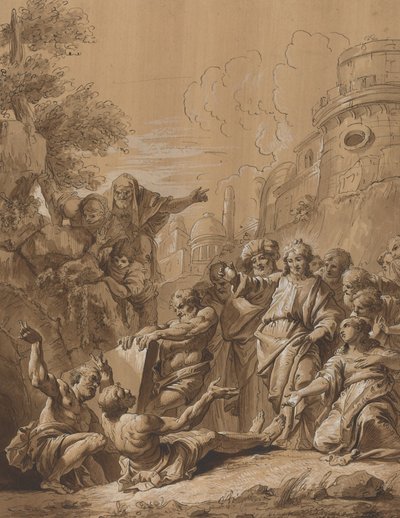 Oppreisningen av Lasarus av Follower of Francesco Fontebasso