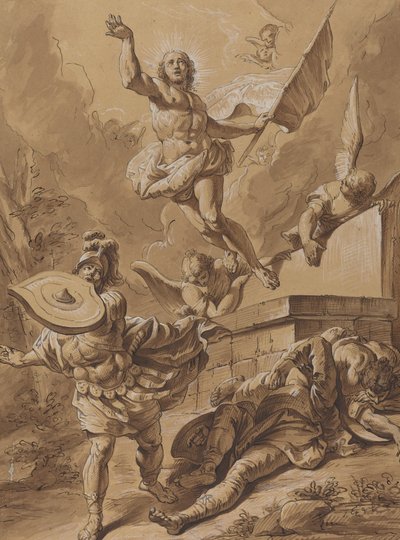 Oppstandelsen av Follower of Francesco Fontebasso