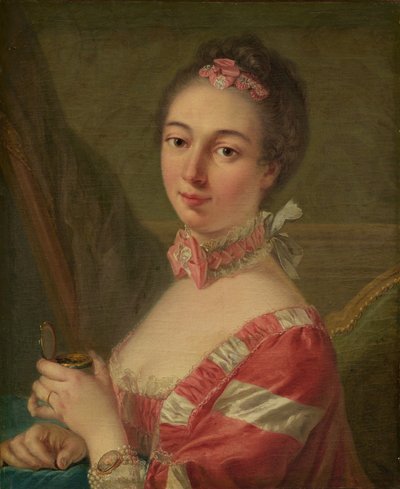 Portrett av en dame av Follower of Louis Michel Van Loo