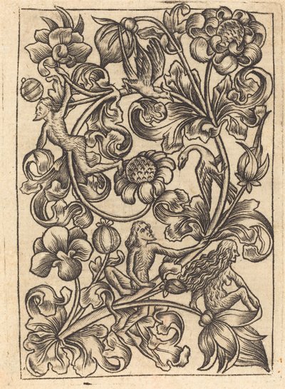 Ornament med Wild Folk av Follower of Master E.S.