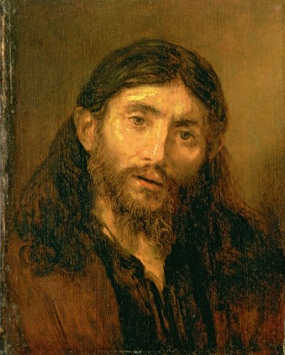 Byste av Kristus, ca. 1648-52 av Follower of Rembrandt