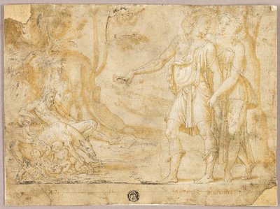 Faustulus og Merentia Oppdag Romulus og Remus av Fontainebleau School